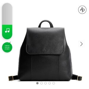 Portland Leather Classic Black Backpack